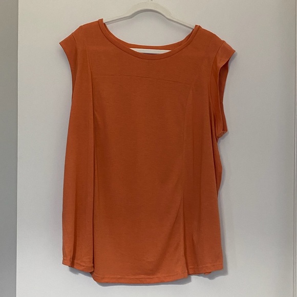 New! Roaman's 1X 22/24 Orange Woman's Tank Top Shirt - Perfect for Fall! - Picture 2 of 6